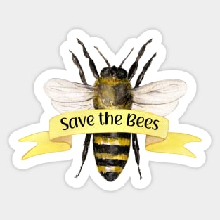 Beautiful Save The Bees Sticker